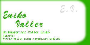 eniko valler business card